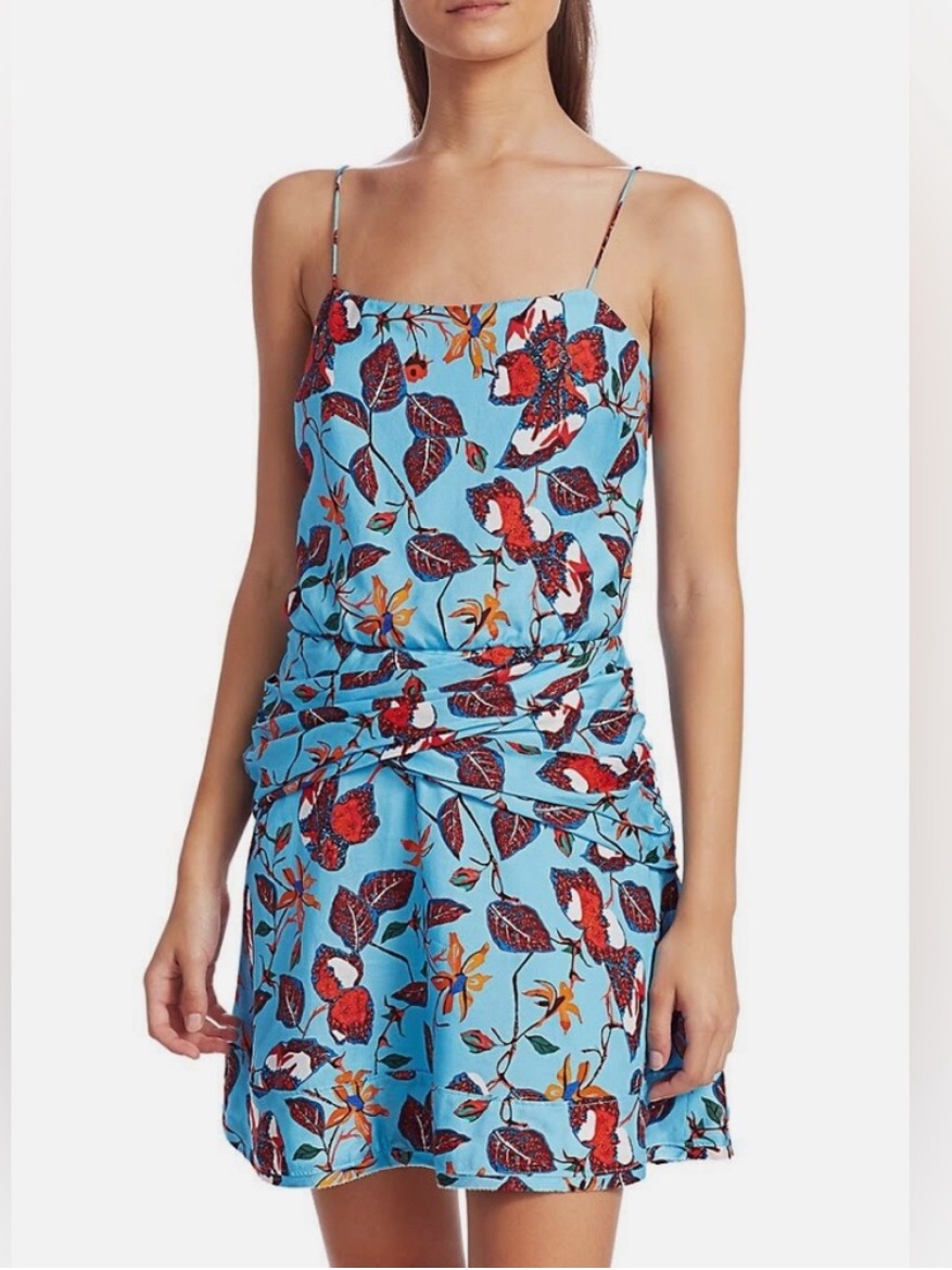 Nwt Derek Lam 10 Crosby Twist Waist Cami Flounce Mini Dress - Size 8